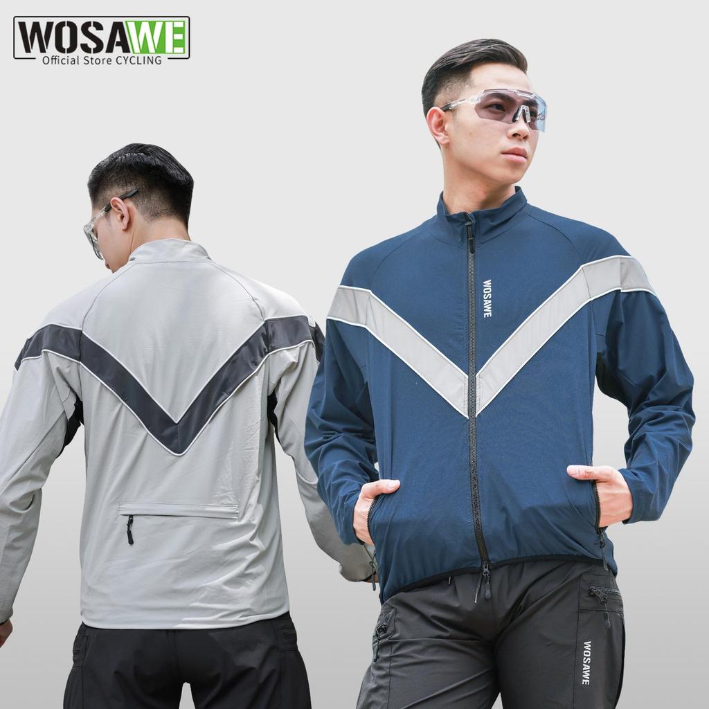 Wosawe Унисекс Дорожный Горный Городской Велоспорт Микроэластичный Дышащий Ветрозащитный Карманный Топ Куртка