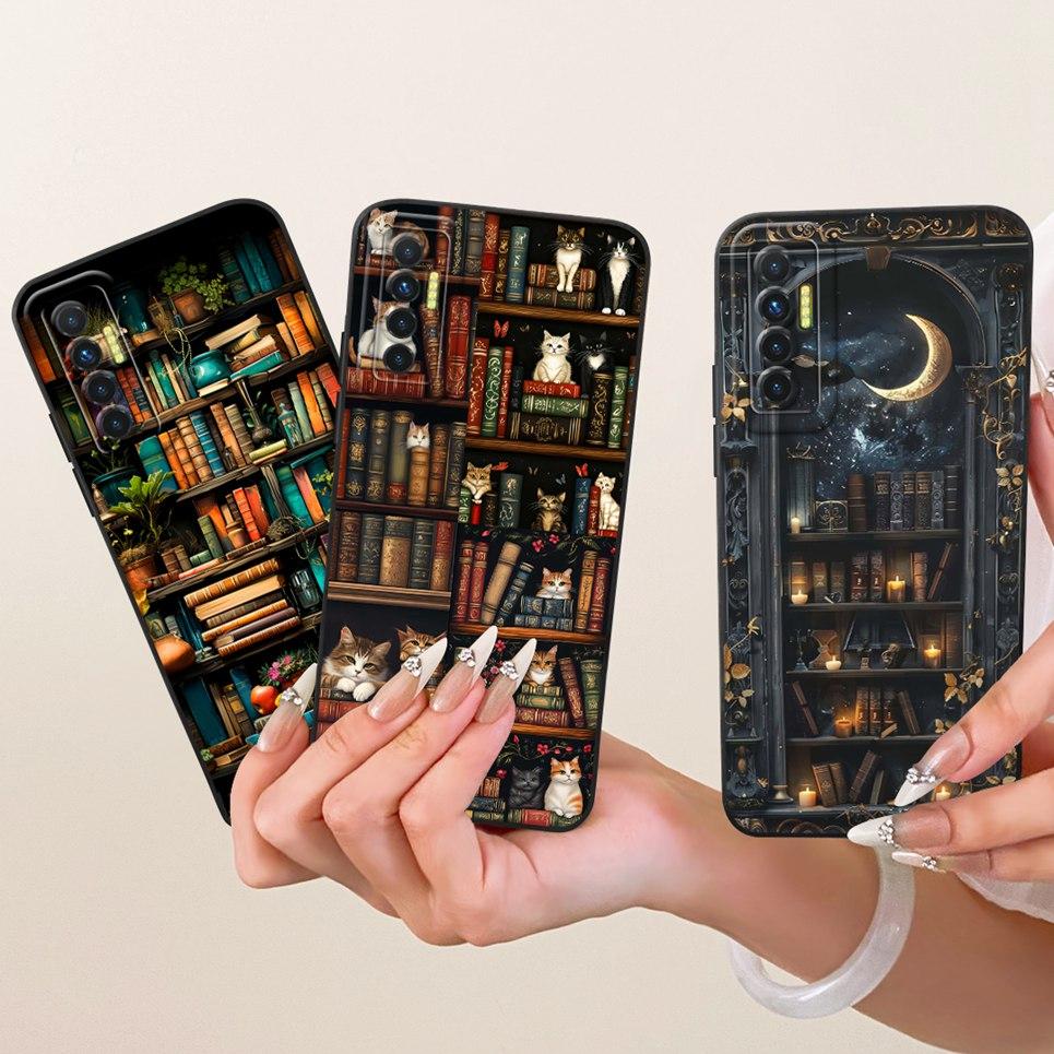 Чехол для телефона Tecno Camon 17P 17 Pro, корпус из жидкого силикона, мультяшный дракон, забавная кошка, узор с морским берегом, задняя крышка для Camon17
