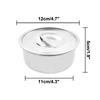 Stainless Steel Steamed Egg Bowl Ramen Rice Fruit Salad Stew Bowls With Lids Soup Cup Food Container Kitchen Tableware Supplies