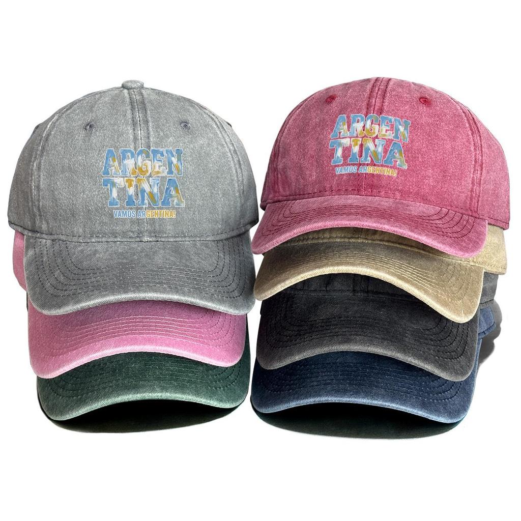 Бейсболка Snapback с принтом флага "АРГЕНТИНА" "ДАВАЙ, АРГЕНТИНА", Регулируемая бейсболка, Головной убор, Однотонная, С изогнутым козырьком, Модная женская кепка