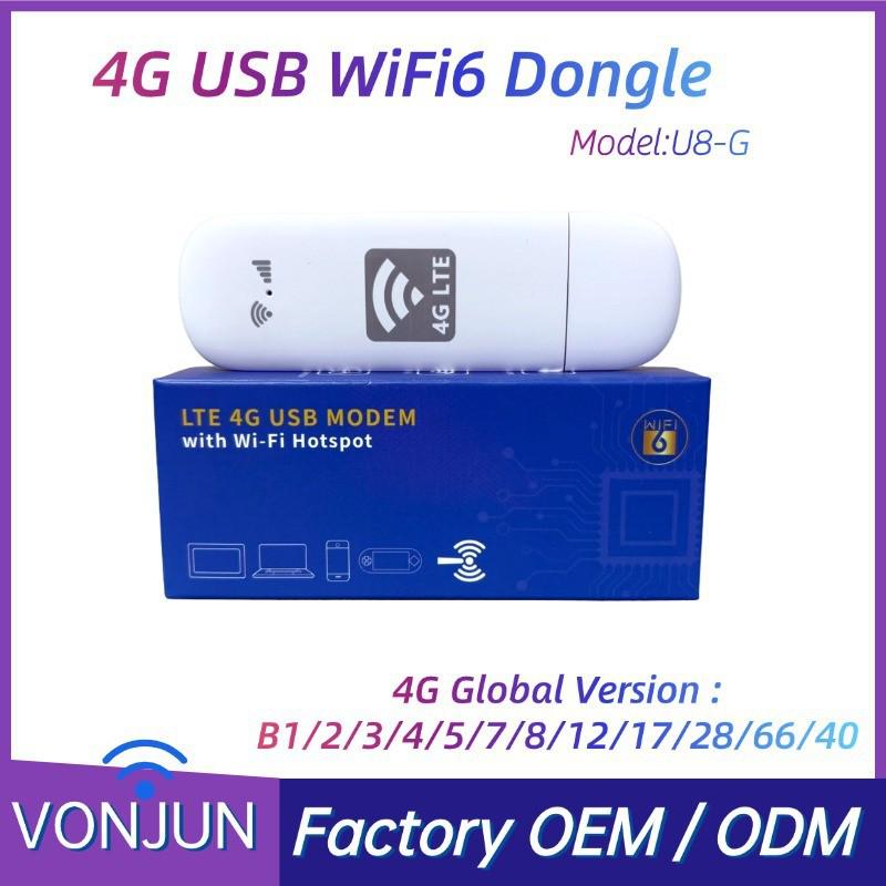 4G UFI Wireless Router & WIFI6 Dongle: MIFI U8 US Version