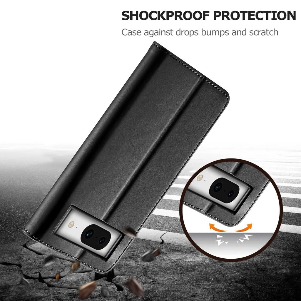 Business Leather Case for Google Pixel 9 Pro 8A 8 7 6 Pro 7A Pixel 8Pro 7Pro 6Pro Flip Wallet Card Holder Phone Cover