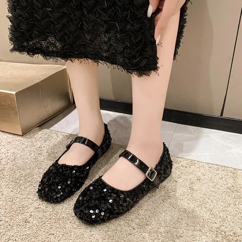 Блестящие туфли на плоской подошве женские туфли класса люкс на лето 2024 года дизайнерские элегантные туфли брендовые удобные туфли на мягкой подошве женские