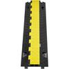 5 PCs Cable Protector Ramp, 2 Channel, 22000 lbs/axle Capacity Heavy Duty TPU Wire Cover Ramp Hose Protector Ramp Driveway, Traffic Speed Bump with