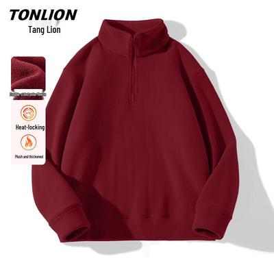 Мужская толстовка TonLion из плотного флиса с воротником-стойкой
