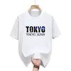 Мужская футболка с принтом Tokyo из Японии Гладкие короткие рукава круглый вырез легкий полиэстер