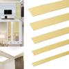 5M Mirror Wall Moulding Trim Gold Decorative Lines Strip New Wall Strip Sticker  Living Room Decor