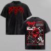 Classis Dark Anime Berserk Guts Graphic Print T-shirt Men Women O-neck Cotton Short Sleeve Oversized Top Retro Washed Harajuku Fashion Summer New Tee