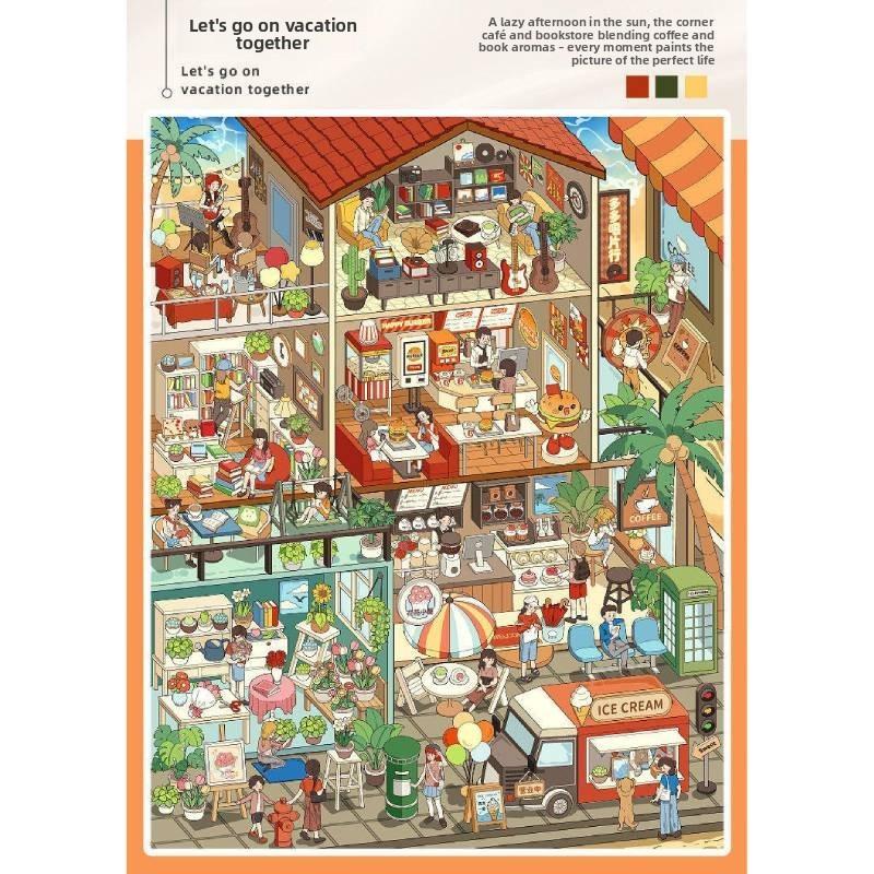 Miniature Scene Collection Sticker Book With 3d House Designs For Kids Diy Crafts