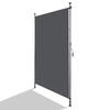 Vertical outdoor awning with clamp mounting, privacy and wind protection for balcony and terrace, weatherproof, anthracite, hand crank, 150 x 270 cm