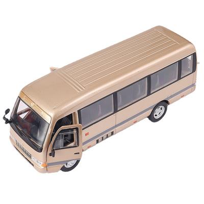 1/32 Toyota Coaster литой автобус автомобиль металлический пассажирский автобус транспортные средства модель автомобиля имитация звука и света коллекция детских игрушек подарок