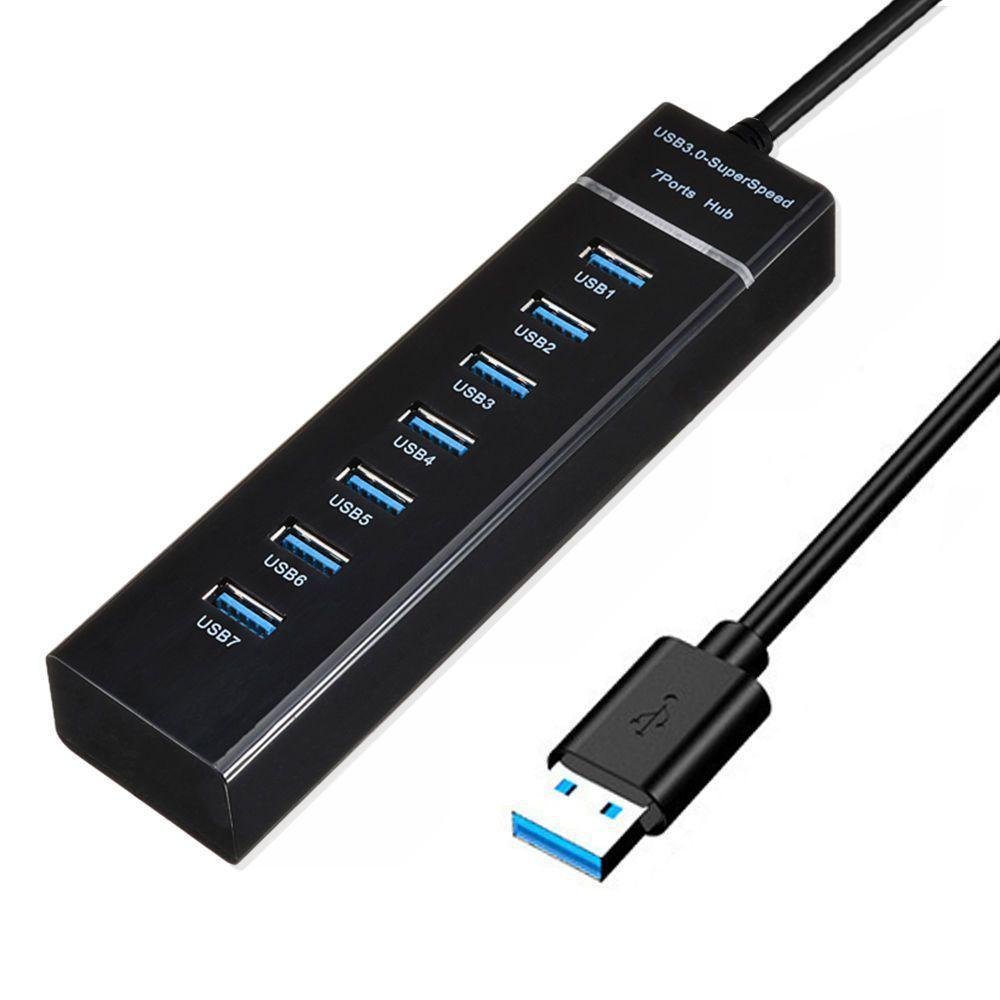 Многопортовый USB 3.0 концентратор для ноутбуков - Подключение мыши, клавиатуры, USB-накопителей