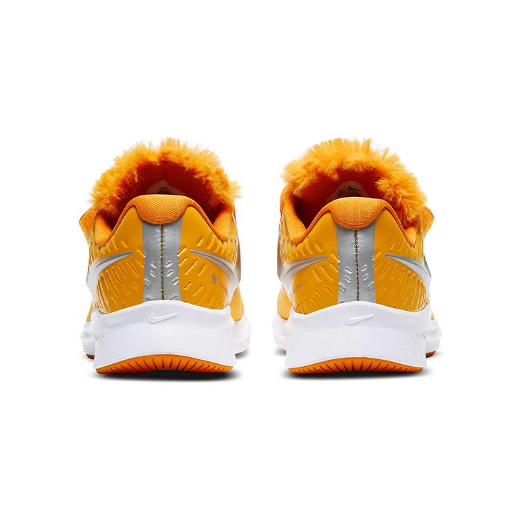 Nike Star Runner 2 Противоскользящая Амортизация Низкие Детские Беговые Кроссовки Серебристо-Желтые Для Детей Возрастом 3-7 Лет CT3966-700