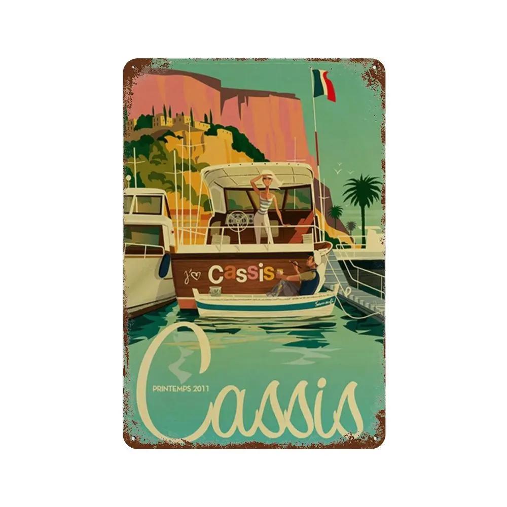 Путешествия Города Табличка Металлические Знаки Винтажный Плакат Япония Таиланд Италия Пейзаж Ретро Тарелка Искусство Живопись Домашний Бар Паб Клуб Декор