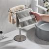 Gold Free Standing Towel Rack Stainless Steel Bathroom Washplate Kitchen Towel Hanging Household Countertop Towel Bar