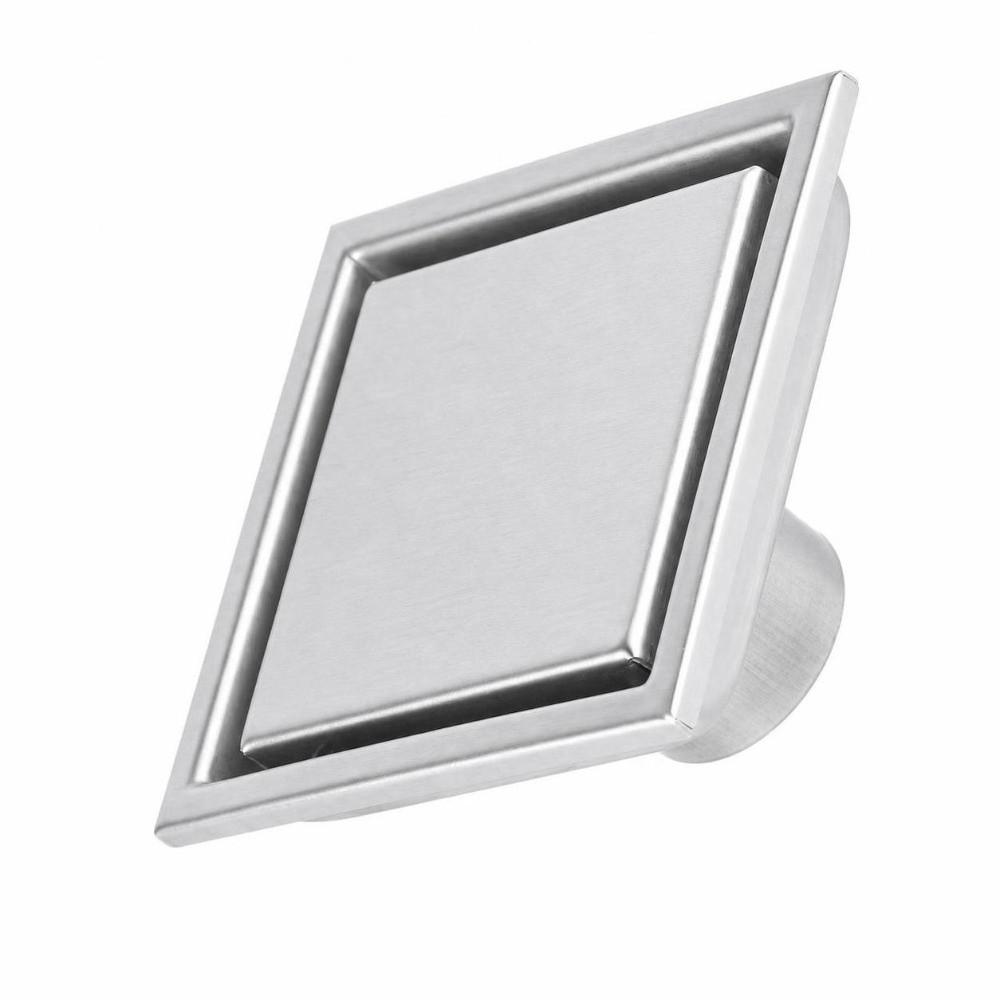 4.33 Inch Floor Drain Square Shape Bathroom Drain Anti-Odor Shower Drain Garage