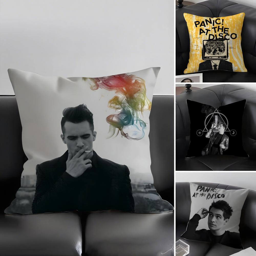 AAt The DiscoO Panic Band Cushion Cover Pillowcase Ultra Soft Skin Friendly Fabric Cloud Like Comfort Concealed Zipper