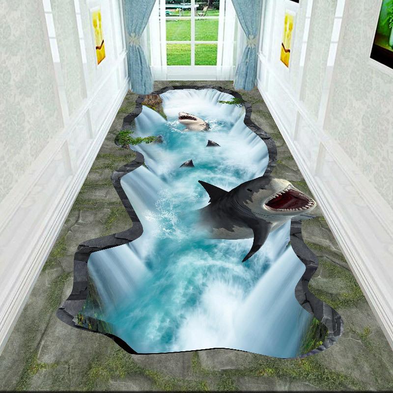 3D Гостиная Красивый Пейзаж Напольный Коврик Ковер Спальня Полноразмерная Кровать Прикроватный Коврик Для Ползания Журнальный Столик Входная Дверь Коврик