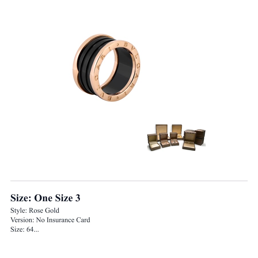 Bvlgari Кольца из 18-каратного золота серии B.Zero1 для женщин AN855563