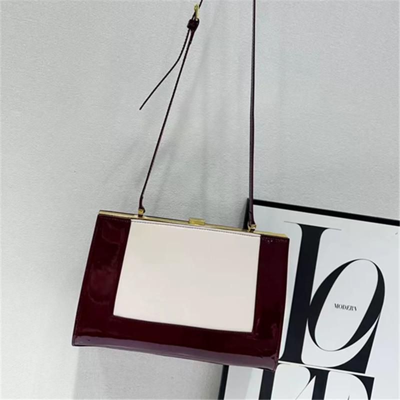 Vintage Clasp Women Handbags Medium Metal Frame Design High Quality Female Tote Bag