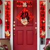 Chinese Spring Festival Couplets Decals Set Decoration Accessories with Banner and Fu Character