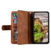 For Motorola Edge 60 5G/60 Fusion 5G Case PU Leather Phone Cover with Zipper Wallet 9 Card Slots