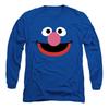 Sesame Street Unisex Adult Grover Face Long-Sleeved T-Shirt