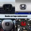 AQF1  Car Modification Suitable for Honda 10th Accord/Civic Black Red Front Logo Covered Rear Logo Steering Wheel Modification Decor