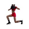 Nike Спортивные шорты женские HJ1226-657, с логотипом, средней посадки, эластичные, быстросохнущие, облегающие, глубокого красного цвета