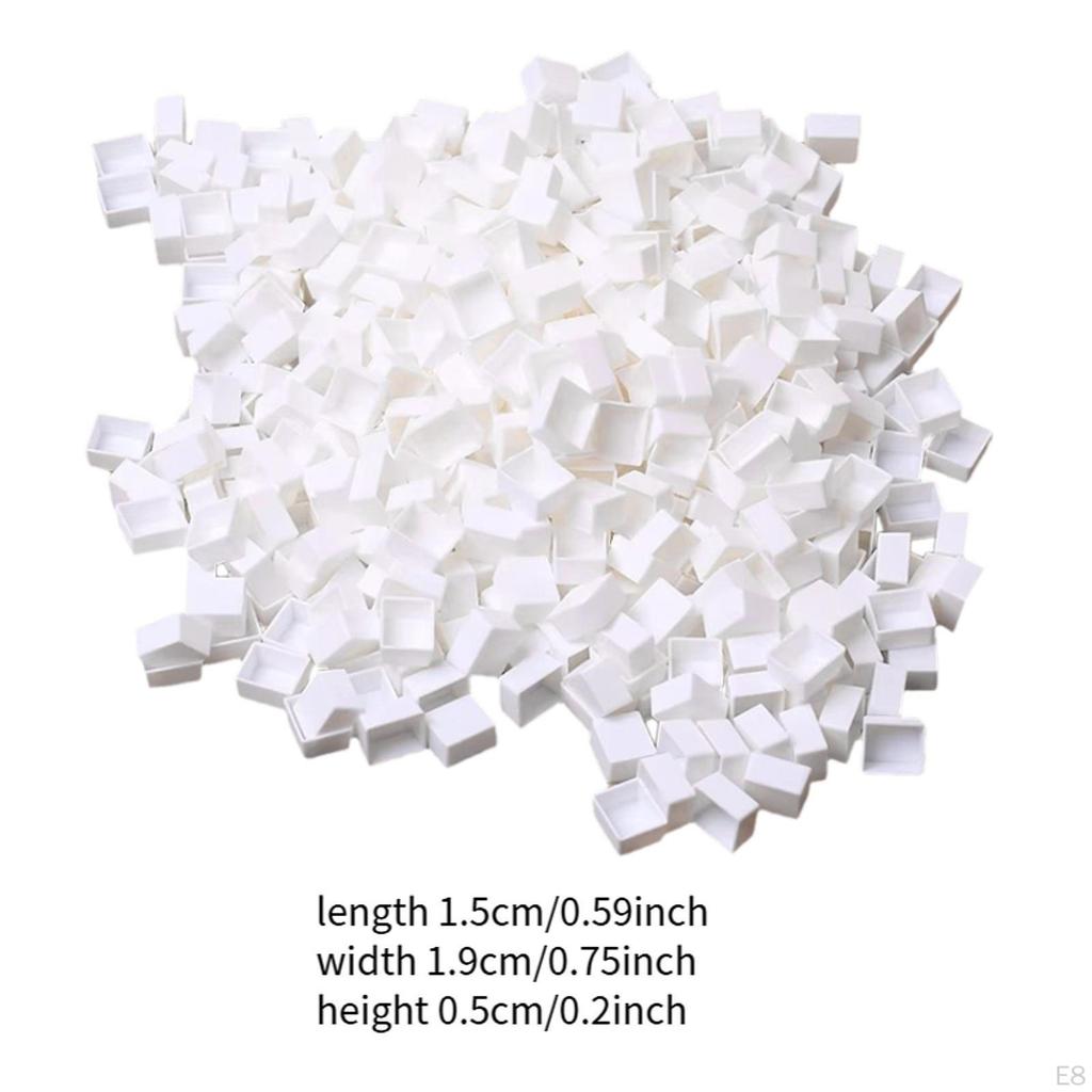 100 Empty Pieces Half-Casseroles Painted Half-Cas-Casseroles Paunted Pallet for Acrylic Palette