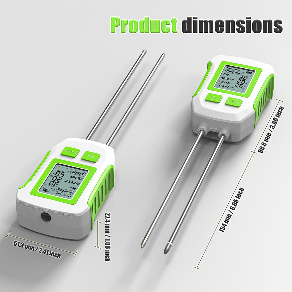 New 3/5 in 1 Soil Tester Soil PH Meter PH Sunlight Moisture Temperature Humidity Fertility Sensor for Garden Greenhouse