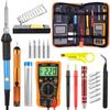 Электрический паяльник, набор инструментов, 60 Вт, сварочный оловоотсос, набор мультиметров