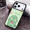 Милый Чехол для Телефона с Динозавром Для iPhone 17 16 15 14 13 12 11 Pro Max Plus 17Air Мягкий Силиконовый Чехол