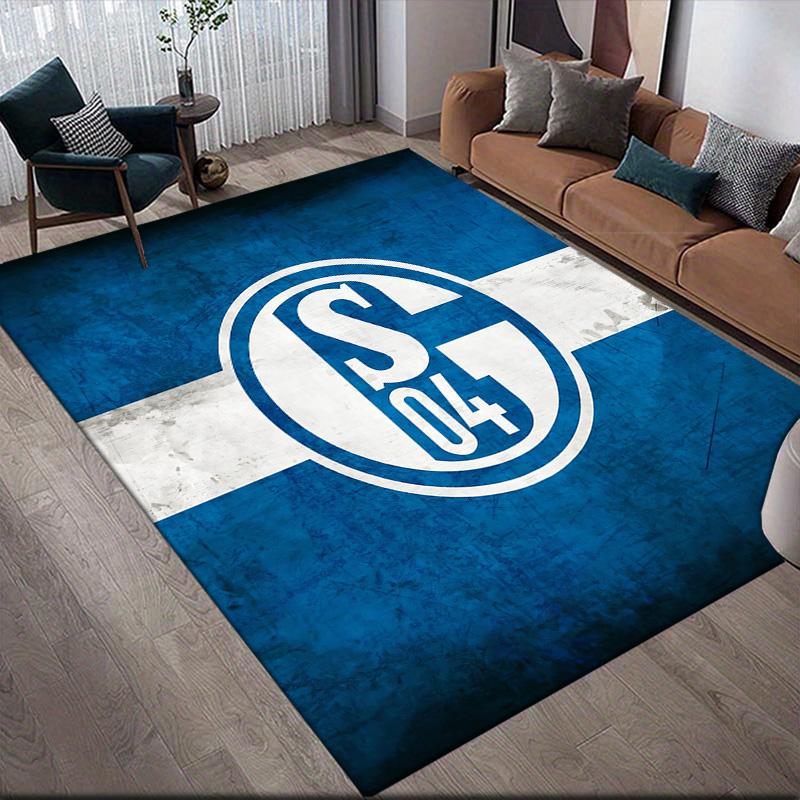 FC Schalke 04  Pattern Square Carpet,Area Rug,Carpet Rug for Living Room Bedroom Sofa Playroom Decor,Non-slip Floor Mat