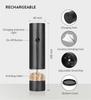 D5 USB Rechargeable Electric Salt Pepper Grinder Adjustable Coarseness Large Capacity Auto Spices Grinders Kitchen Cooking Tool