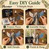 Iridescent Glass Spinner Craft Christian Suncatcher DIY Kit, Stained Style Religious Sun Catcher, Kit Hanging Ornament for Window Porch, Faith