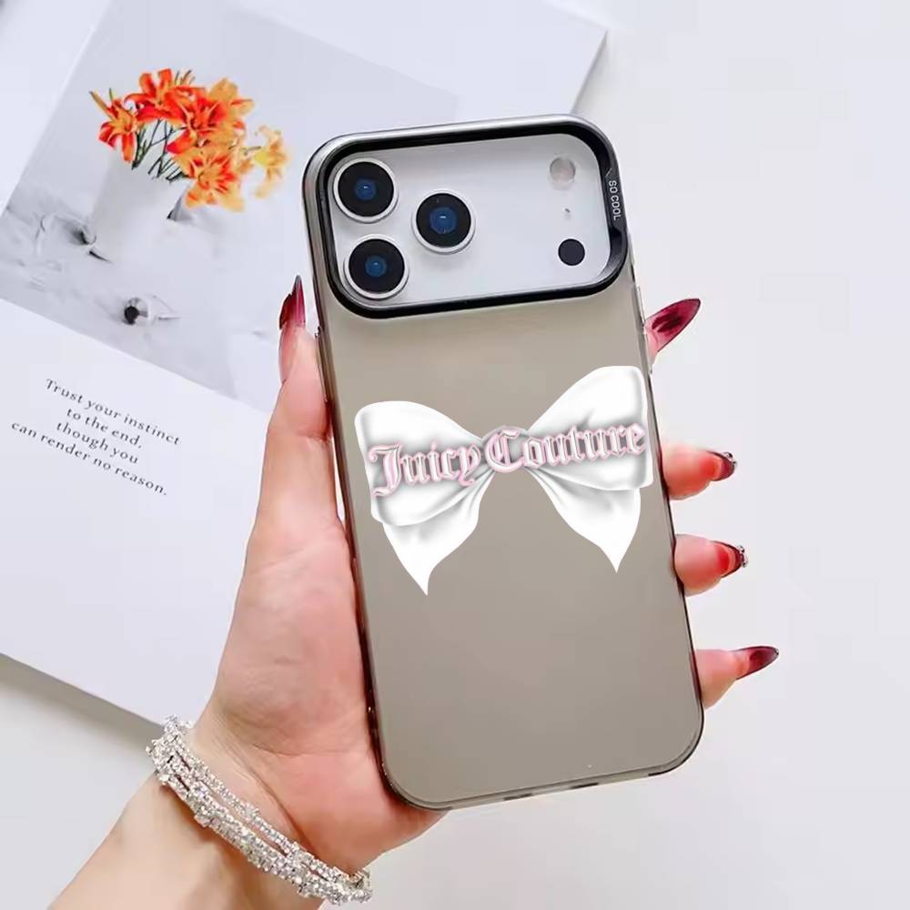 Чехол для телефона Juicy Couture Цвет Серебряная Ракушка Для IPhone 17 16 15 14 13 12 11 Pro Max Plus