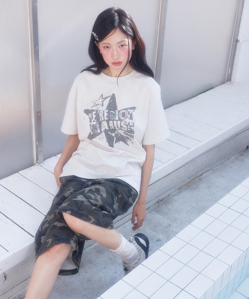 LMR Floral Logo Bermuda Pants Khaki