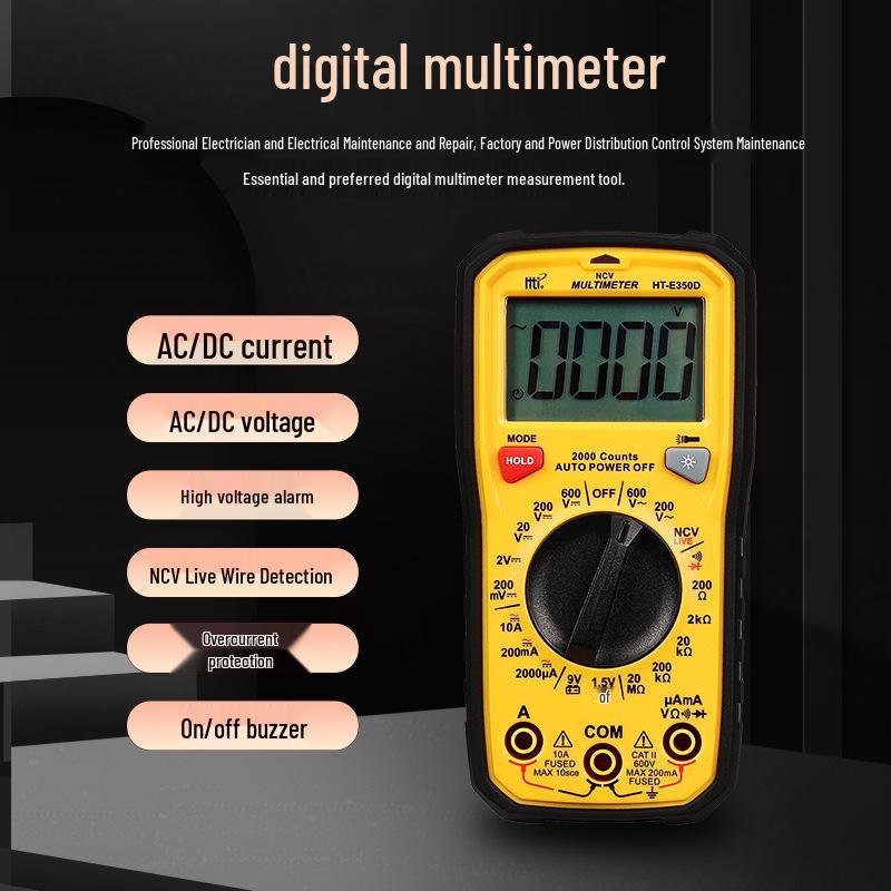 XinSite HTI Digital Multimeter: High-Precision AC/DC Voltage & Current Tool for Professional Electricians.