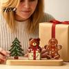 Деревянные фигурки оленей для украшения елки Винтажные Цветные Настольное украшение Сельский Праздничное Дерево Напольные элементы декора с