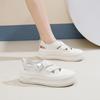 Новые летние дышащие белые туфли Ins, женские повседневные туфли с низким верхом, туфли на платформе, туфли на платформе