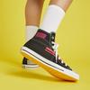 Converse Chuck Taylor All Star Винтажные Повседневные Панельные Высокие Кеды из Канваса Унисекс Черный Розово-красный