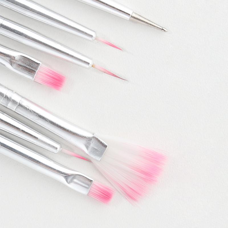 Профессиональная кисть для ногтей 20 шт., деревянная и пластиковая ручка для красоты ногтей, акриловая художественная кисть для ногтей