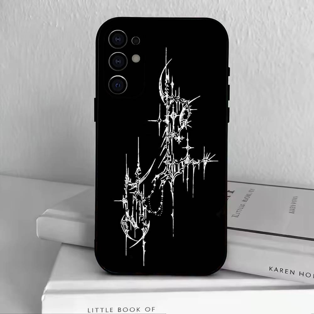 Кибер-сигил Крест Чехол для телефона для Samsung S25, S24, S21, S22, S23, S30, Ultra, S20, Plus, Fe, Lite, Note, 10, Черный чехол