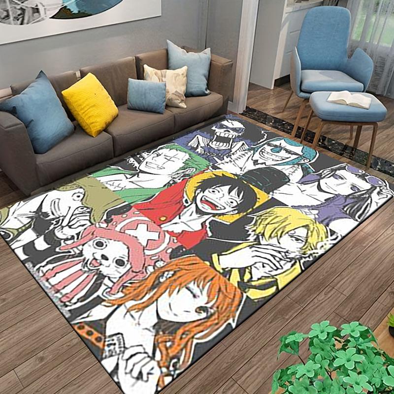 Colorful Anime Character Pattern Carpet for Bedroom or Living Room Suitable for use as an anti-slip for living room bedroom sofas
