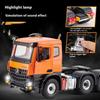 AATJ1 1:24 Mercedes Benz Actros Tractor Atania Semi Trailer Truck Alloy Metal Diecast Model Car Sound & Light Collecting Hobbies Gifts