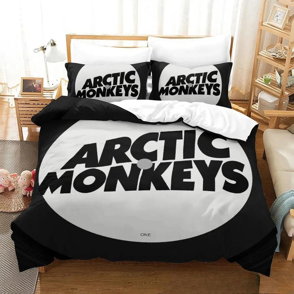 Набор постельного белья с 3D-принтом Arctic Monkeys, музыкальная группа, пододеяльник, комплект для кровати, покрывало, наволочка, одеяло, размер кинг, квин, для мальчиков, взрослых