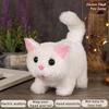 Детская электрическая плюшевая игрушка-кошка, ходячая, качающая головой, виляющая хвостом, интерактивный котенок, плюшевая игрушка, развивающая игрушка-симулятор животного для малышей, мальчиков и девочек