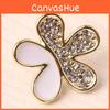 Romantic Flower Stud Earrings With Rhinestones In Metal For Special Occasions