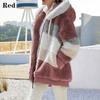 New Winter Women's Jacket Hooded Warm Plush Loose Jacket for Women Patchwork Winter Outerwear Faux Fur Zipper Ladies Parka Coat